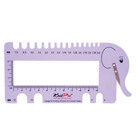 Knit Pro tűméret-meghatározó és fonalvágó lila